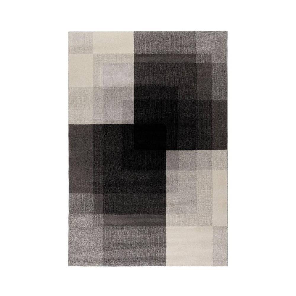 Flair Rugs Sivo-čierny koberec  Plaza, 160 x 230 cm, značky Flair Rugs