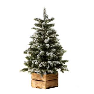 Dakls Umelý zasnežený vianočný stromček v drevenom kvetináči , výška 65 cm, značky Dakls