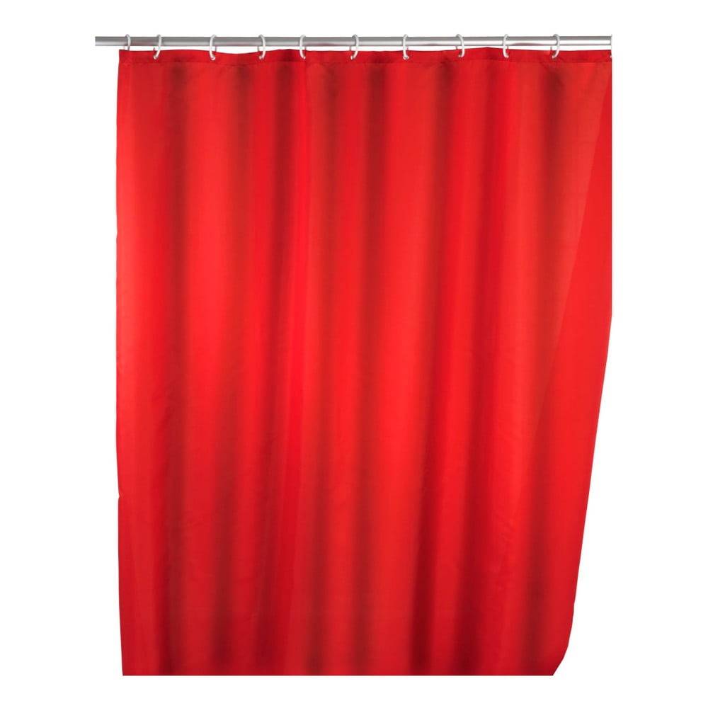 Wenko Červený sprchový záves  Puro, 180 x 200 cm, značky Wenko