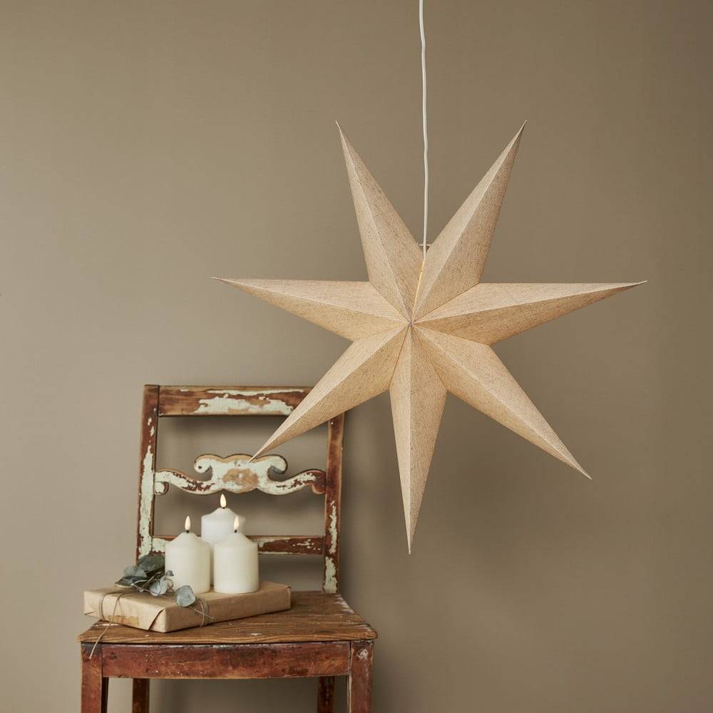 Star Trading Béžová vianočná svetelná dekorácia ø 60 cm Cotton - , značky Star Trading