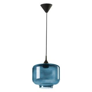 Surdic Čierne závesné svietidlo s modrým skleneným tienidlom Tierra Bella Ambar, ø 25 cm, značky Surdic