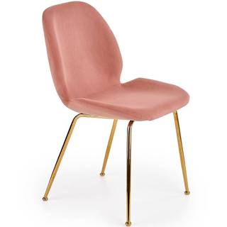 Stolička K381 Velvet/Chrome Ružová/Zlatý