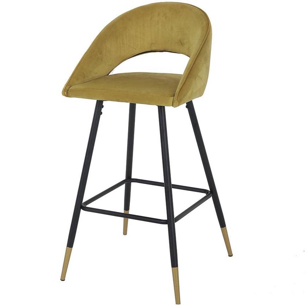 MERKURY MARKET Barová stolička America Golden/Black 80176d, značky MERKURY MARKET