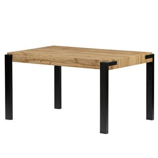 Jedálenský stôl CARLO dub divoký/čierna