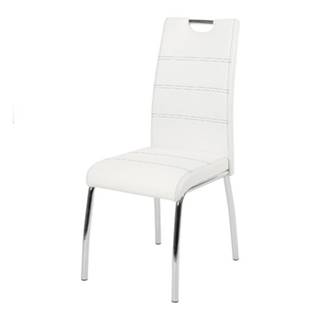 Jedálenská stolička NOEMI biela/kov