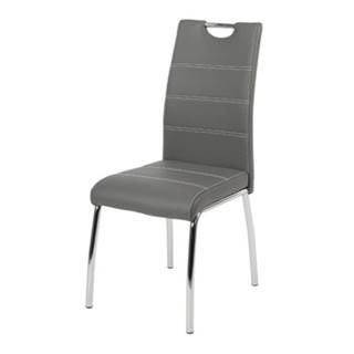 Jedálenská stolička NOEMI sivá/kov