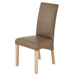 Sconto Jedálenská stolička FOXI I buk prírodný/textilná koža cappuccino, značky Sconto