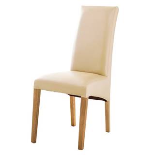 Jedálenská stolička FOXI III dub olejovaný/textilná koža béžová