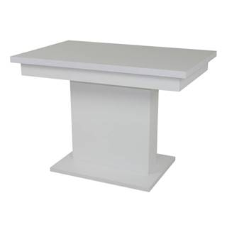 Jedálenský stôl SHIDA 2 biela, šírka 110 cm, rozkladací