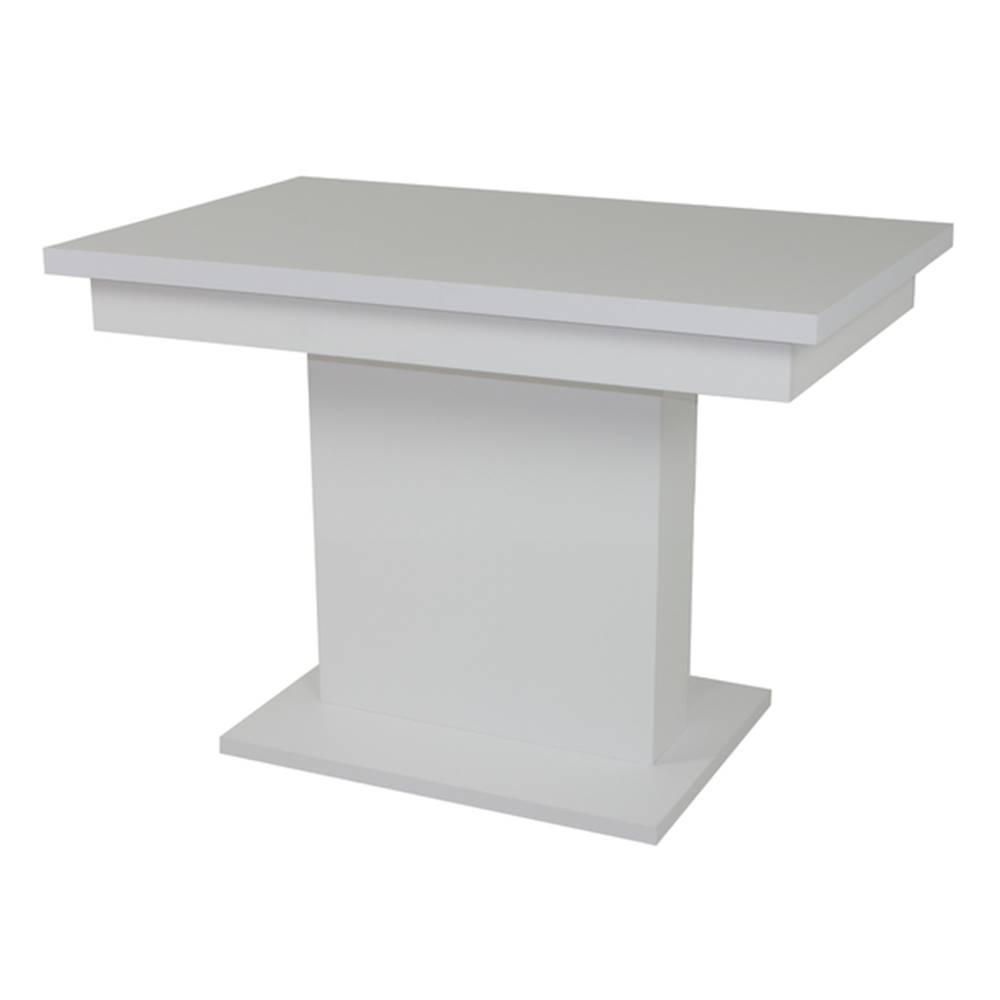 Sconto Jedálenský stôl SHIDA 2 biela, šírka 110 cm, rozkladací, značky Sconto