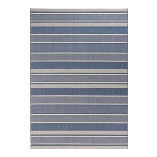 Modrý vonkajší koberec NORTHRUGS Strap, 80 x 150 cm