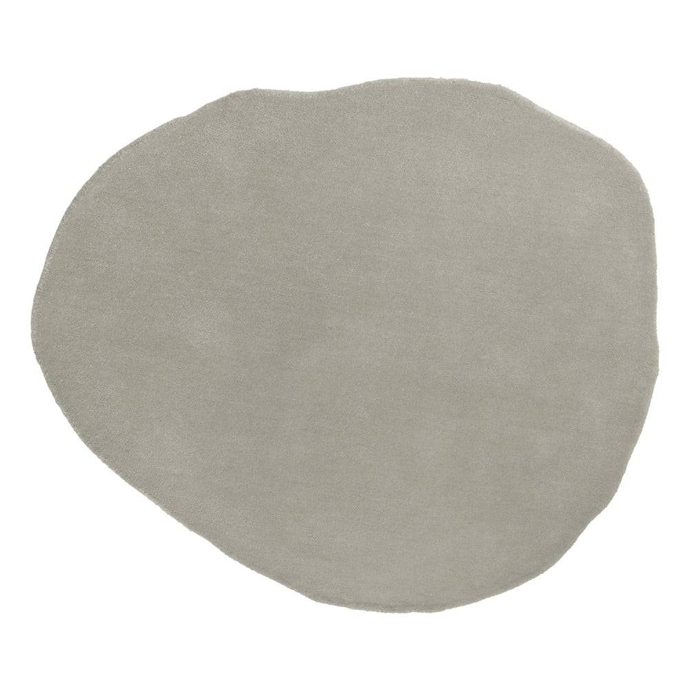 Leitmotiv Sivý vlnený koberec 131x145 cm - , značky Leitmotiv