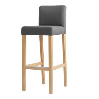 Custom Form Tmavosivá barová stolička s prírodnými nohami CustomForm Wilton, značky Custom Form