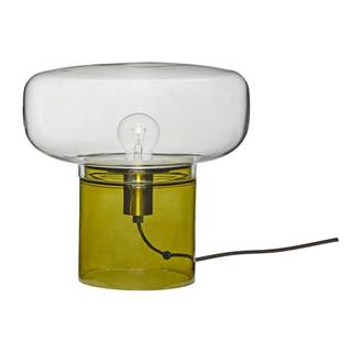 Hübsch Zelená sklenená stolná lampa Crave - , značky Hübsch