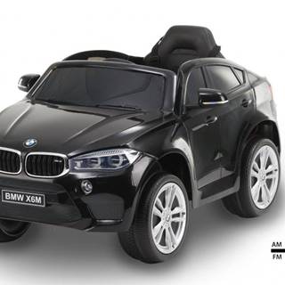 Elektrické autíčko BMW X6M NEW – JEDNOMIESTNE, čierne, EVA kolesá, kožené sedadlo, 12V, 2,4 GHz diaľkové ovládanie, 2X motor, USB, SD karta, ORGINAL licencia