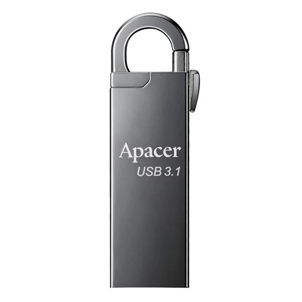 APACER Apacer USB flash disk, USB 3.0, 16GB, AH15A, strieborný, AP16GAH15AA-1, USB A, s karabinkou, značky APACER