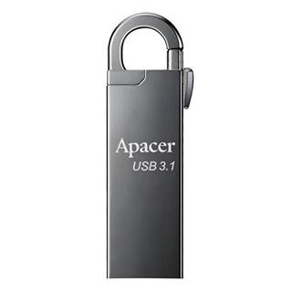 Apacer USB flash disk, USB 3.0, 16GB, AH15A, strieborný, AP16GAH15AA-1, USB A, s karabinkou