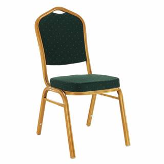 Kondela KONDELA Stohovateľná stolička, zelená/zlatý náter, ZINA 3 NEW, značky Kondela