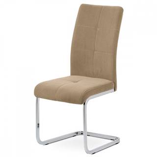 AUTRONIC  DCL-440 CAP4 Jedálenská stolička, poťah cappuccino zamatová látka, kovová pohupová podnož, chróm, značky AUTRONIC