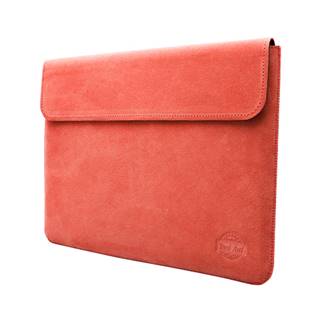 Puzdro na notebook z brúsenej kože Spring červené s klopou MacBook Pro 13 / Air Retina