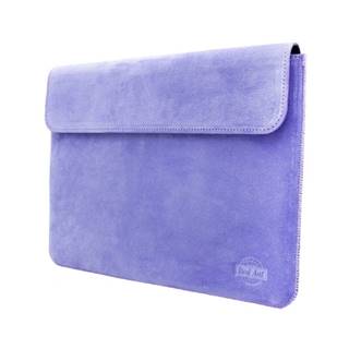 Puzdro na notebook z brúsenej kože Spring fialové s klopou MacBook Pro 14