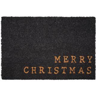 Kokosová rohožka Merry Christmas sivá, 39 x 59 cm