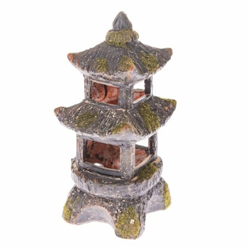 4Home Keramický svietnik na čajovú sviečku Pagoda, 9,5 x 19,5 x 9 cm, značky 4Home