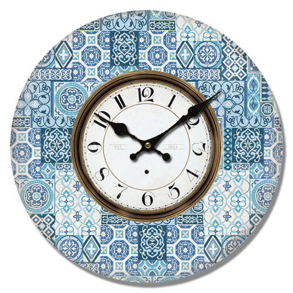 Compactor Drevené nástenné hodiny Mosaic tiles, pr. 34 cm, značky Compactor