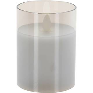 Bellatex LED sviečka v skle Agide, reálny plameň, 7,5 x 10 cm, teplá biela, značky Bellatex