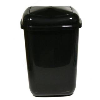 Kôš na odpad preklápací 12 l, plastový, QUATRO, čierny