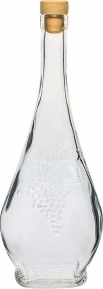 Kinekus Fľaša sklo, 500 ml, vrchnák gumený s dekorom, značky Kinekus