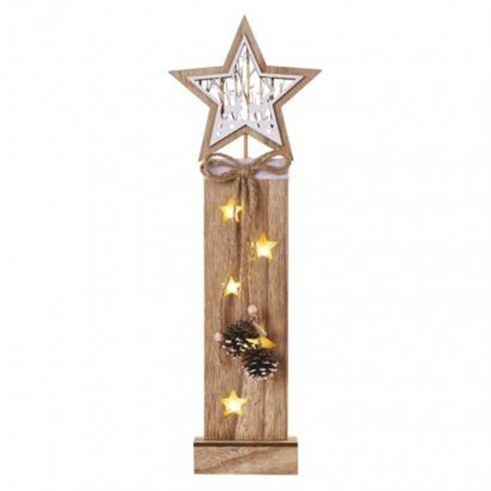 EMOS Stojan vianočná hviezda 5 LED drevo, značky EMOS