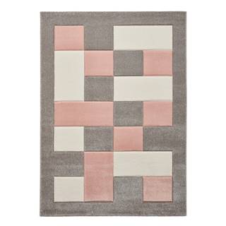 Ružovo-sivý koberec Think Rugs Brooklyn, 160 x 220 cm