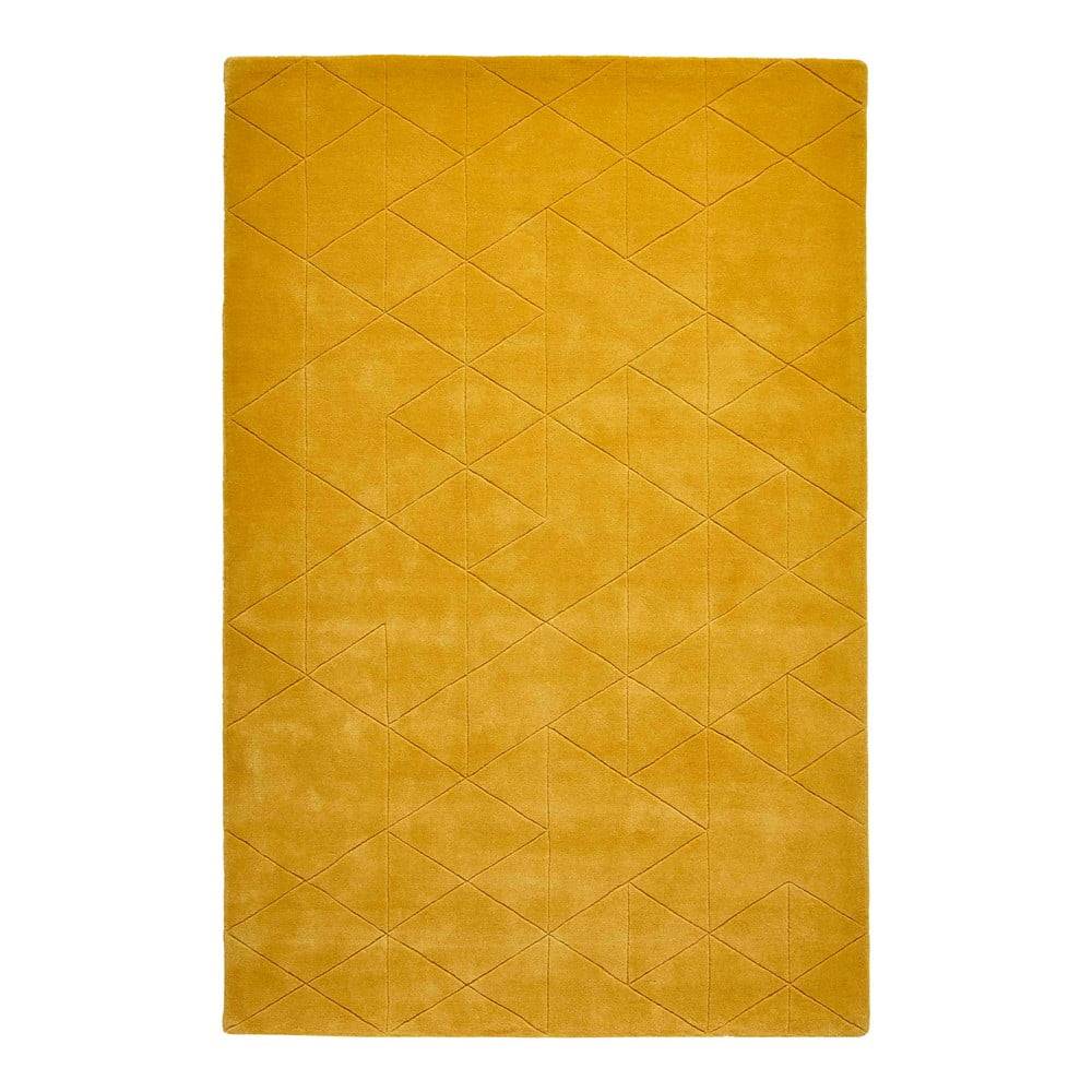 Think Rugs Horčicovožltý vlnený koberec  Kasbah, 120 x 170 cm, značky Think Rugs