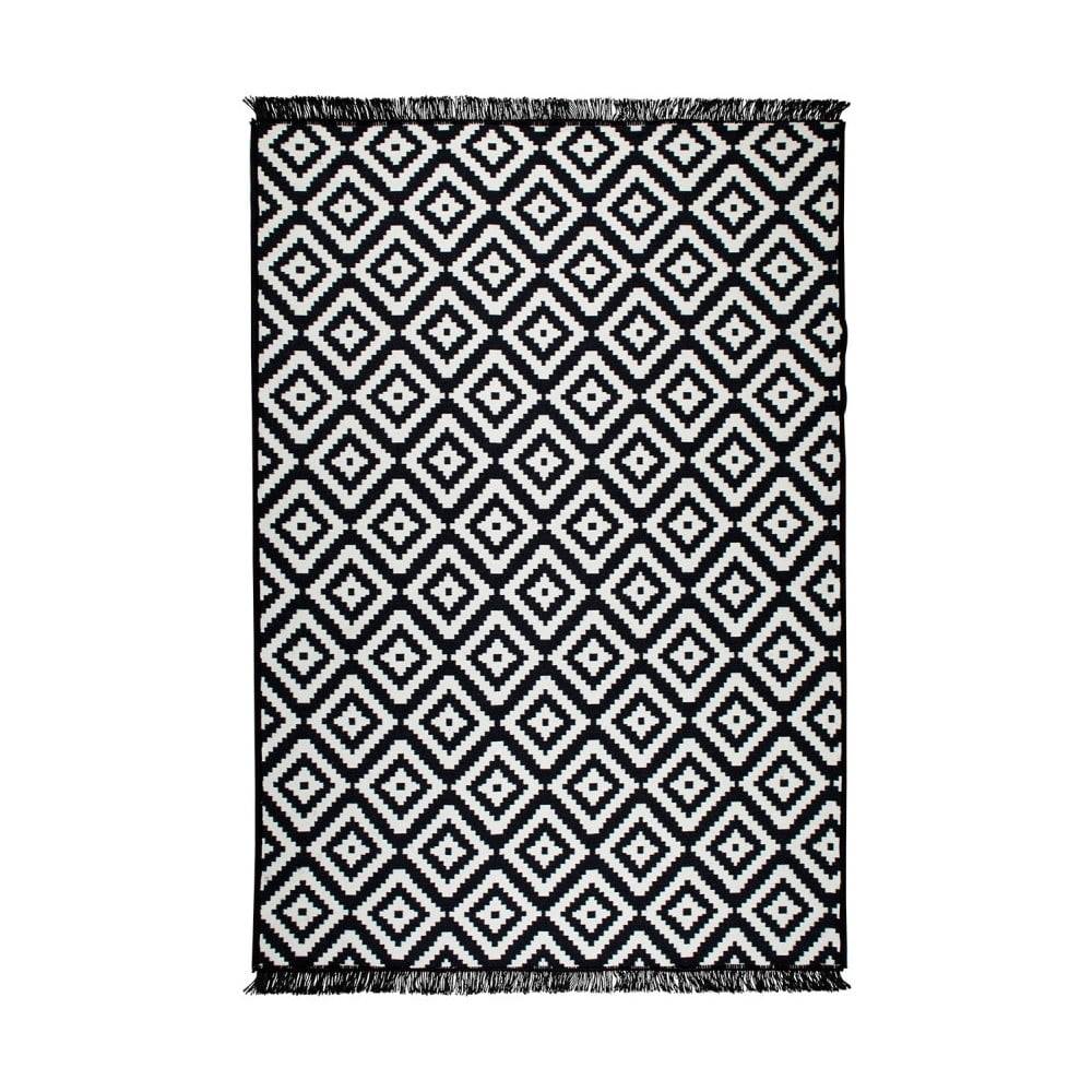 Cihan Bilisim Tekstil Čierno-biely obojstranný koberec Helen, 80 × 150 cm, značky Cihan Bilisim Tekstil