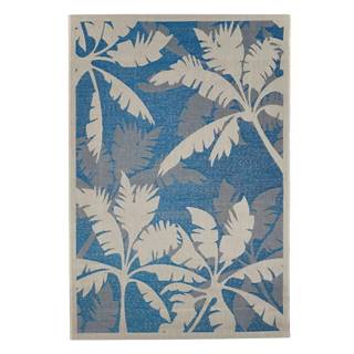 Floorita Modro-sivý vonkajší koberec  Palms Blue, 135 x 190 cm, značky Floorita