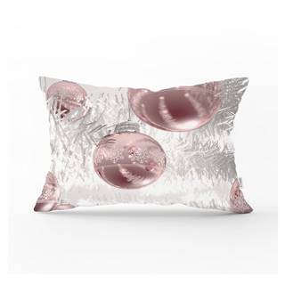 Minimalist Cushion Covers Vianočná obliečka na vankúš  Pinkish Ornaments, 35 x 55 cm, značky Minimalist Cushion Covers