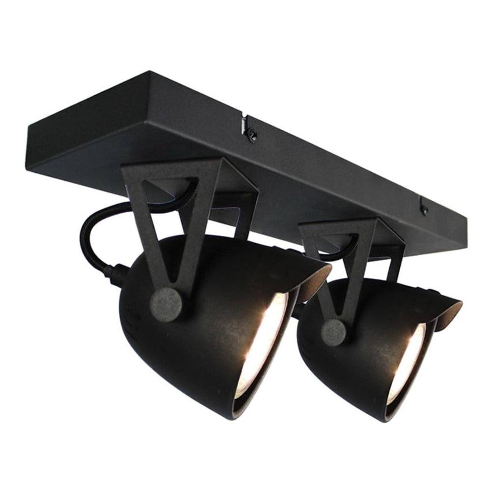 LABEL51 Čierne nástenné svietidlo  Spot Moto Cap Dos, značky LABEL51