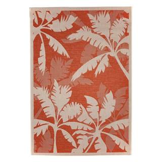Floorita Oranžovo-béžový vonkajší koberec  Palms Orange, 135 x 190 cm, značky Floorita