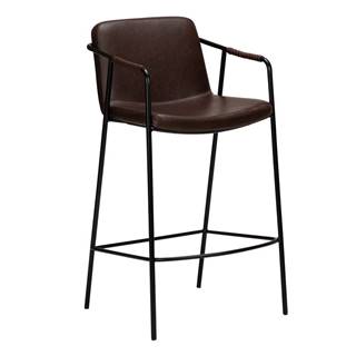 DAN-FORM Denmark Tmavohnedá barová stolička z imitácii kože  Boto, výška 105 cm, značky DAN-FORM Denmark