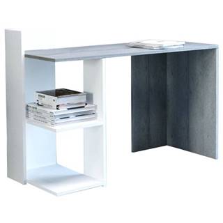 Písací stôl PACO 01 sivá/biela