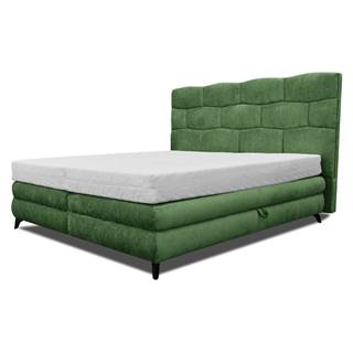 Čalúnená posteľ PLAVA zelená, 160x200 cm
