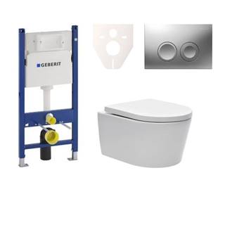 SAT Cenovo zvýhodnený závesný WC set Geberit do ľahkých stien / predstenová montáž + WC  Brevis, značky SAT