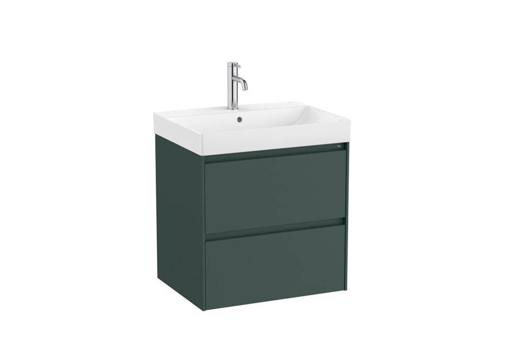 Roca Kúpeľňová skrinka s umývadlom  ONA 60x64,5x46 cm zelená mat ONA602ZZM, značky Roca