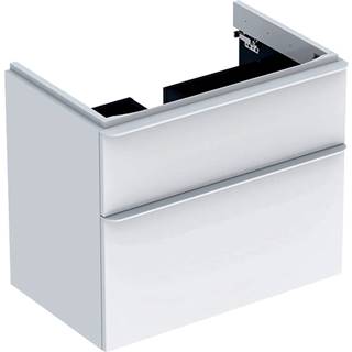 Kúpeľňová skrinka pod umývadlo Geberit Smyle Square 73,4x62x47 cm biela