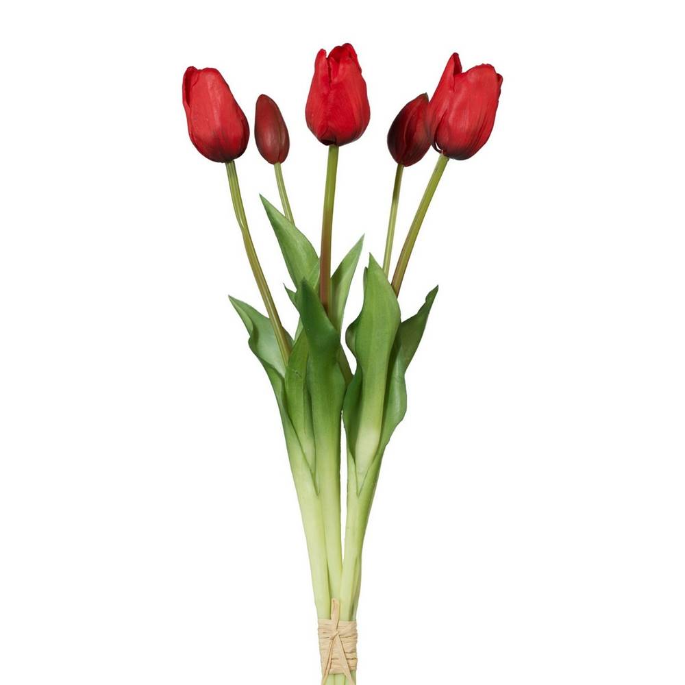 Bellatex Umelý zväzok Tulipánov červená, 48 cm, značky Bellatex