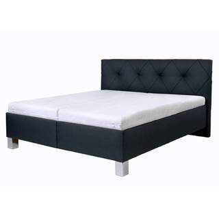 Čalúnená posteľ AFRODITE čierna, 160x200 cm