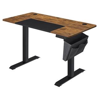 Sconto Pracovný stôl DESK hnedá/čierna, značky Sconto