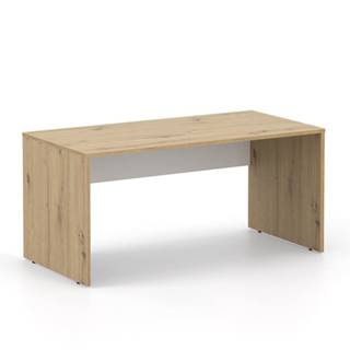 Kancelársky stôl LUTZ 160x80 dub artisan + biela