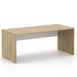 DREVONA Kancelársky stôl LUTZ 180x80 dub artisan + biela, značky DREVONA